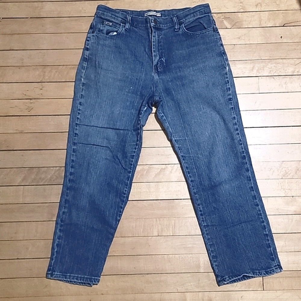 LEE Vintage Y2K Relaxed Fit Straight Leg 99% Cotton Denim Jeans - SIZE 12 PETITE